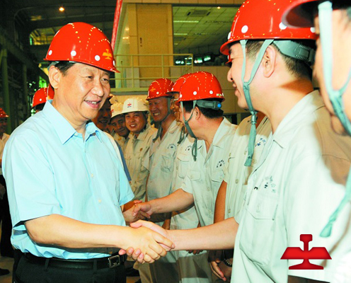 1959年毛澤東同志親切接見(jiàn)全國(guó)著名勞動(dòng)模范、鞍鋼老英雄孟泰